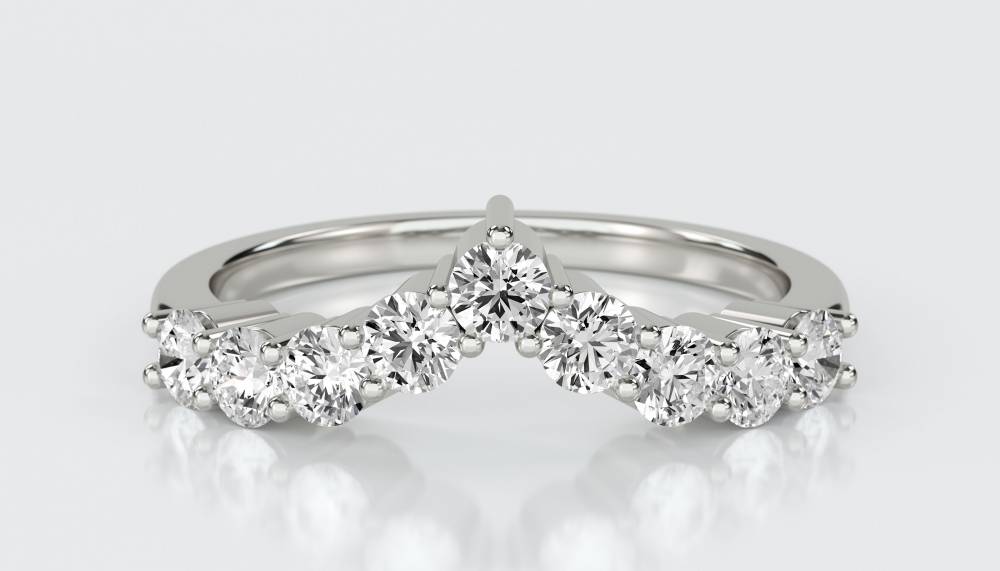 Classic Round Diamond Wishbone Eternity Ring W