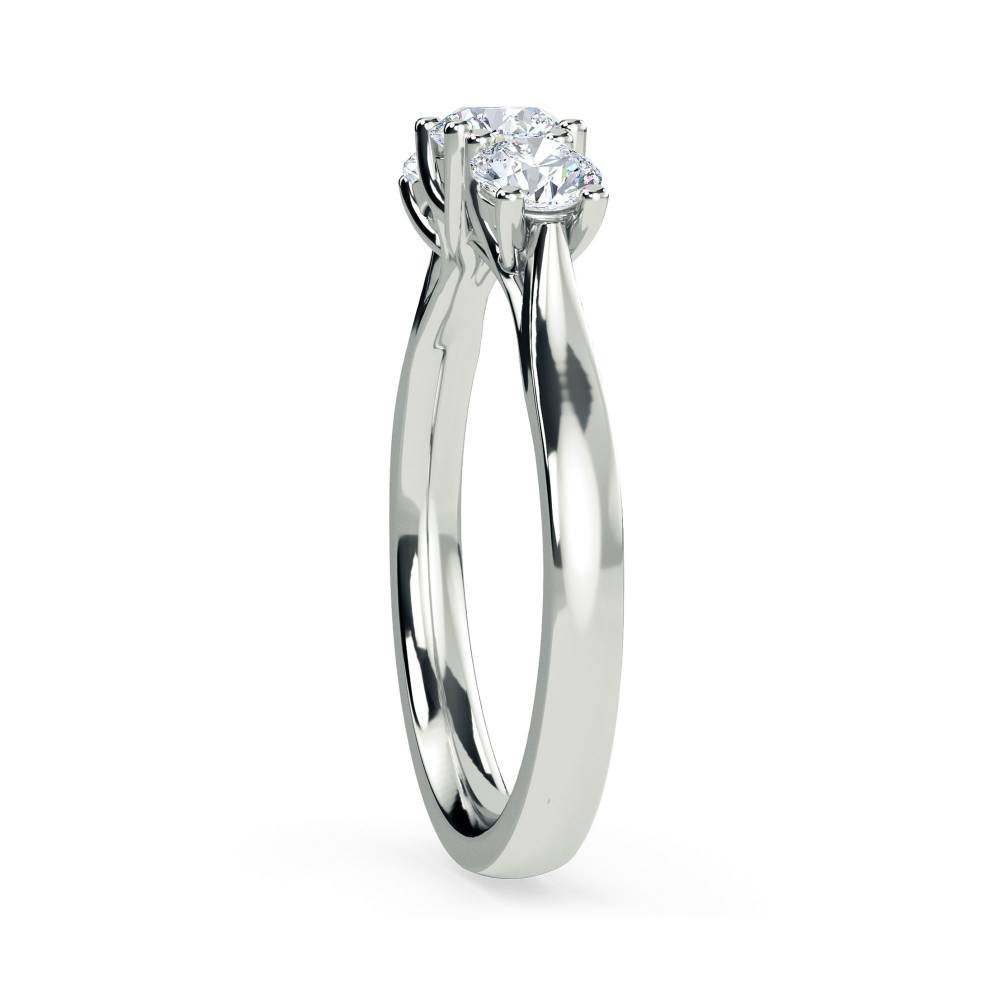 DHDOMR3145 Crossover Round Diamond Trilogy Ring W