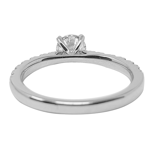 0.50ct Round Diamond Shoulder Set Diamond Engagement Ring W