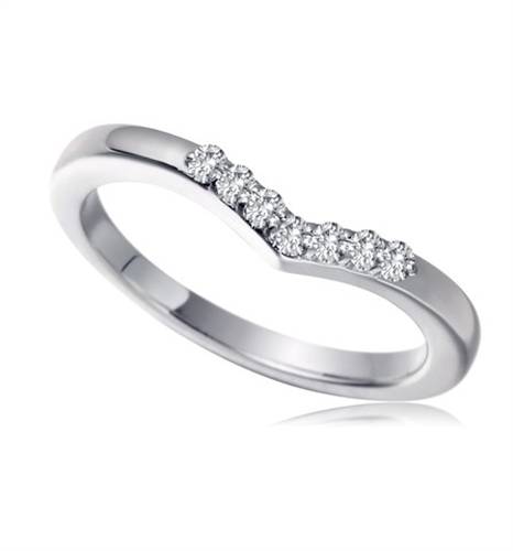 2.5mm Wishbone Shaped Diamond Wedding Ring W