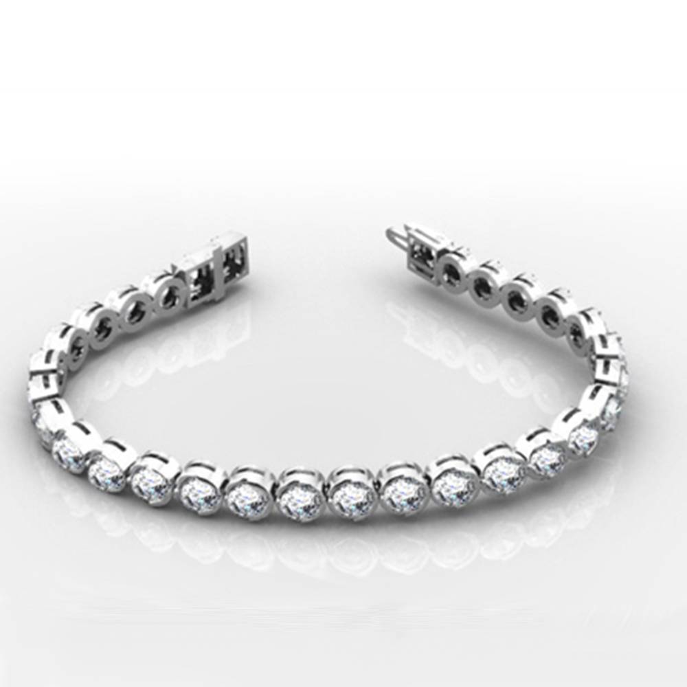 Modern Round Diamond Single Row Bracelet W